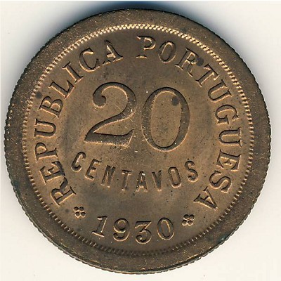 Cape Verde, 20 centavos, 1930