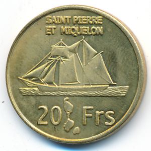 Saint Pierre and Miquelon., 20 francs, 2013