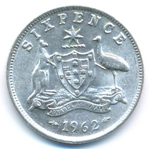 Australia, 6 pence, 1962