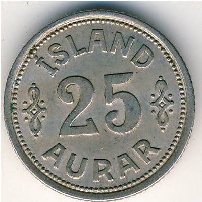 Iceland, 25 aurar, 1940