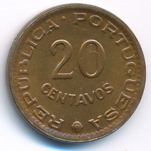 Guinea-Bissau, 20 centavos, 1973