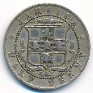Jamaica, 1/2 penny, 1902–1903