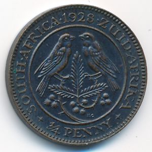 South Africa, 1/4 penny, 1926–1931