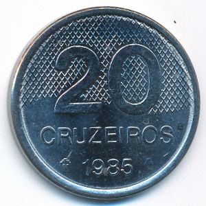 Brazil, 20 cruzeiros, 1985