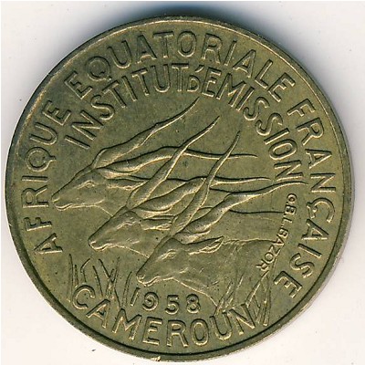 Cameroon, 10 francs, 1958