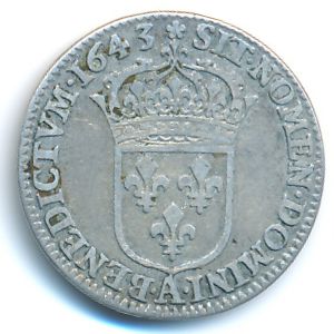France, 1/12 ecu, 1642–1643