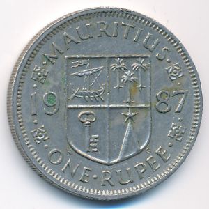 Маврикий, 1 рупия (1987 г.)