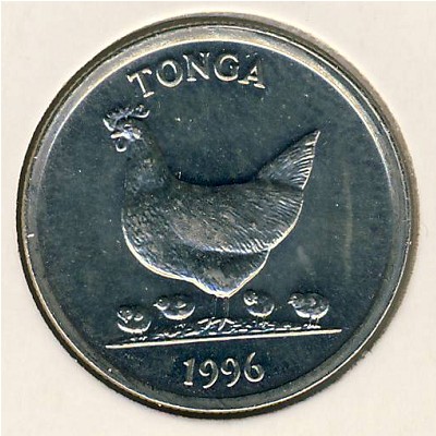 Тонга, 5 сенити (1981–1996 г.)