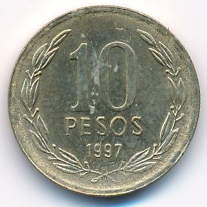 Чили, 10 песо (1997 г.)