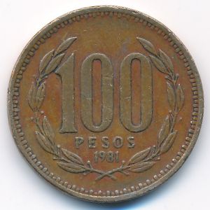 Chile, 100 pesos, 1981