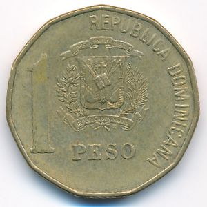 Dominican Republic, 1 peso, 1997
