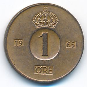 Sweden, 1 ore, 1965