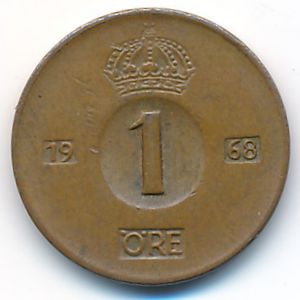 Sweden, 1 ore, 1968