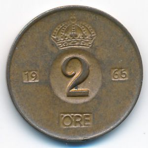 Швеция, 2 эре (1966 г.)