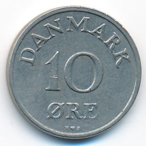 Denmark, 10 ore, 1953