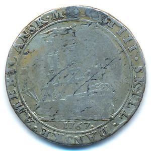 Danish West Indies, 24 skilling, 1766–1767