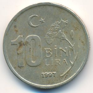 Turkey, 10000 lira, 1997–2001