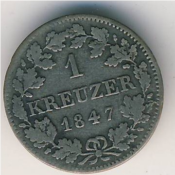 Bavaria, 1 kreuzer, 1839–1856
