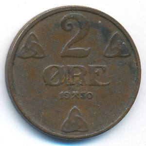 Норвегия, 2 эре (1950 г.)