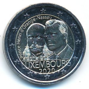 Люксембург, 2 евро (2020 г.)
