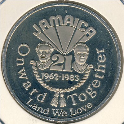 Jamaica, 1 dollar, 1983