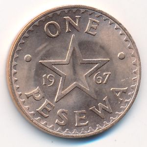 Ghana, 1 pesewa, 1967