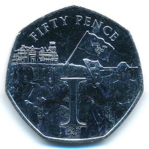 Isle of Man, 50 pence, 2020