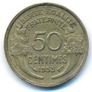 Франция, 50 сентим (1933 г.)