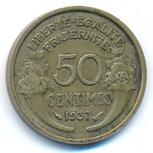 Франция, 50 сентим (1937 г.)