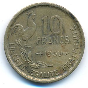 France, 10 francs, 1950