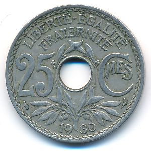 France, 25 centimes, 1930