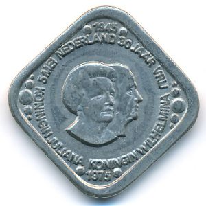 Netherlands., 5 cents, 1975