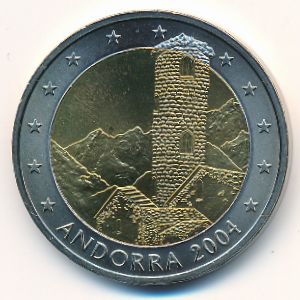 Andorra., 2 euro, 2004