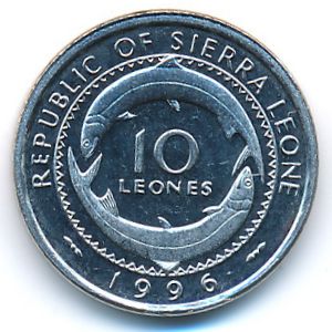 Sierra Leone, 10 leones, 1996