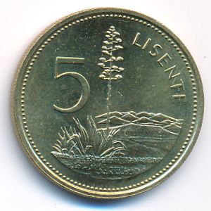 Lesotho, 5 lisente, 1994