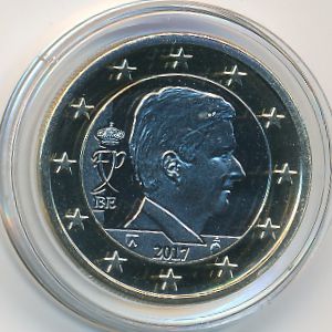 Belgium, 1 euro, 2014–2020