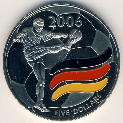 Liberia, 5 dollars, 2003–2006
