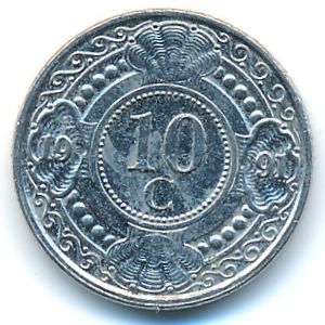 Антильские острова, 10 центов (1991 г.)