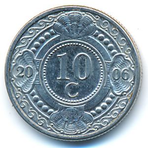 Антильские острова, 10 центов (2006 г.)