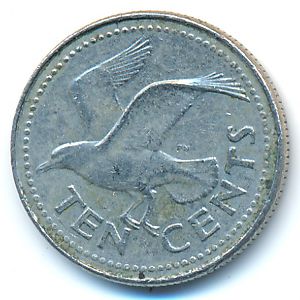 Барбадос, 10 центов (1995 г.)