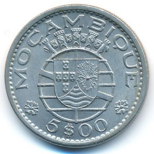 Mozambique, 5 escudos, 1971–1973