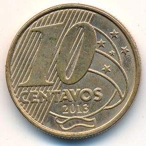 Brazil, 10 centavos, 2013