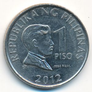 Philippines, 1 piso, 2012