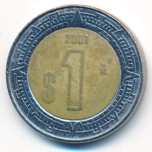 Мексика, 1 песо (2001 г.)