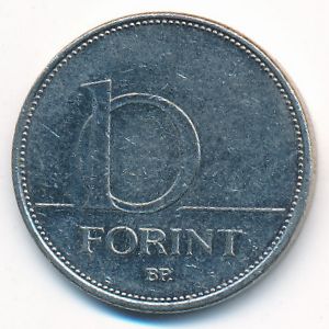 Hungary, 10 forint, 2008