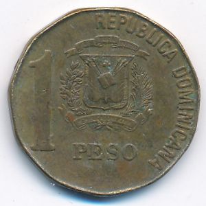 Dominican Republic, 1 peso, 2014