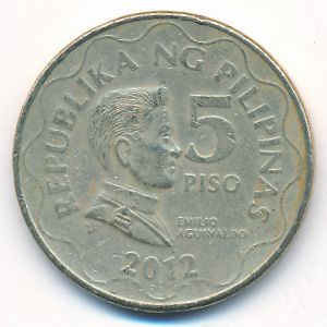 Philippines, 5 piso, 2012