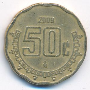 Мексика, 50 сентаво (2009 г.)