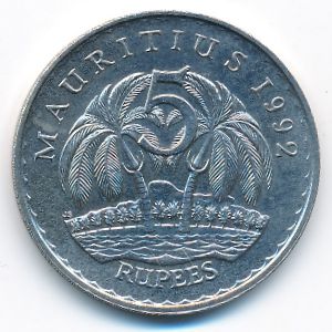 Маврикий, 5 рупий (1992 г.)