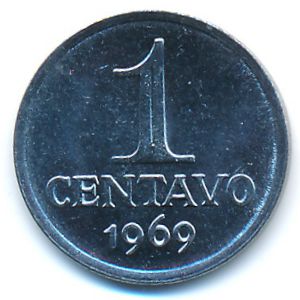 Brazil, 1 centavo, 1969